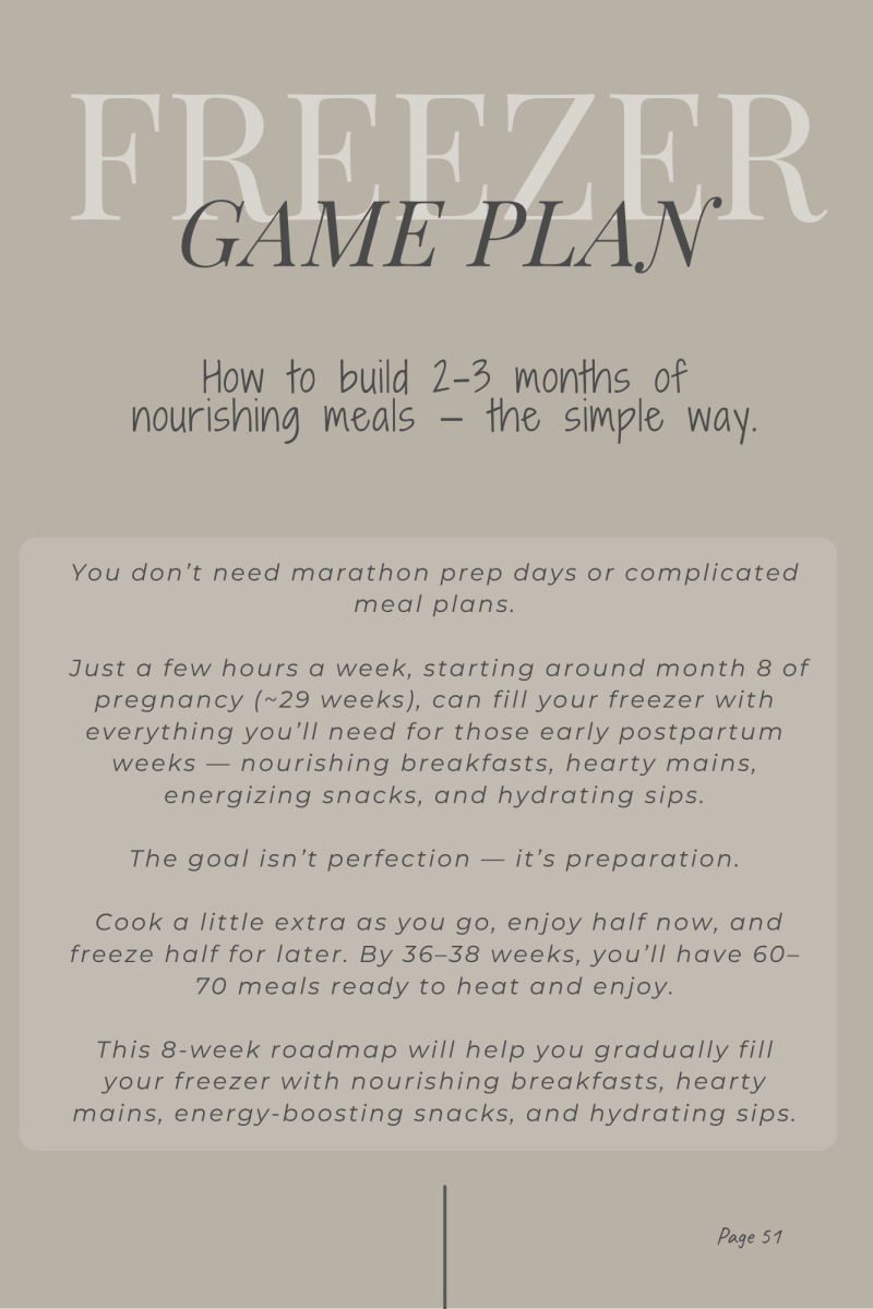 Nourish & Nest: Pregnancy + Postpartum Digital Cookbook & Freezer Prep Guide - Ashley Neidhart Gregory